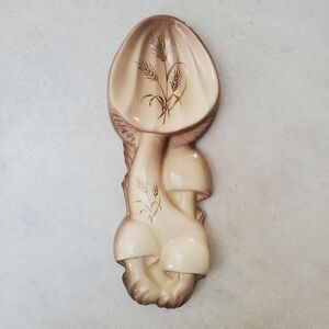 Vintage Mushroom Ceramic Spoon Rest Wall Hanging Kitsch for your Kitchen